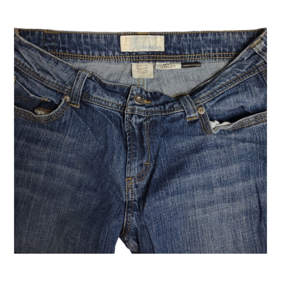 Maurices KELLI STRAIGHT Jeans Size 9/10 Long Stretch Denim Inseam 33 Dark Wash - Picture 9 of 12